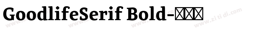 GoodlifeSerif Bold字体转换